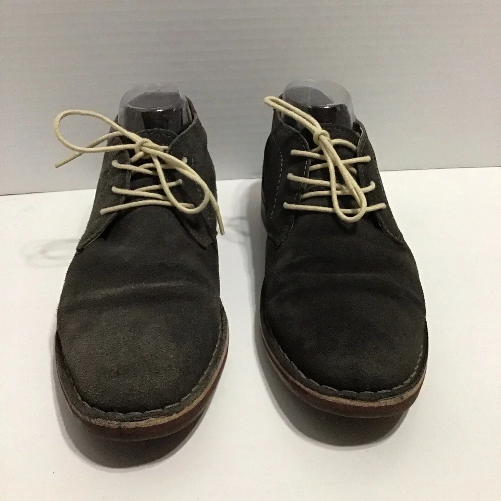 Kenneth Cole Reaction Size 9 Mens Leather Chukka Lace Up‎ Brown Dress Shoe